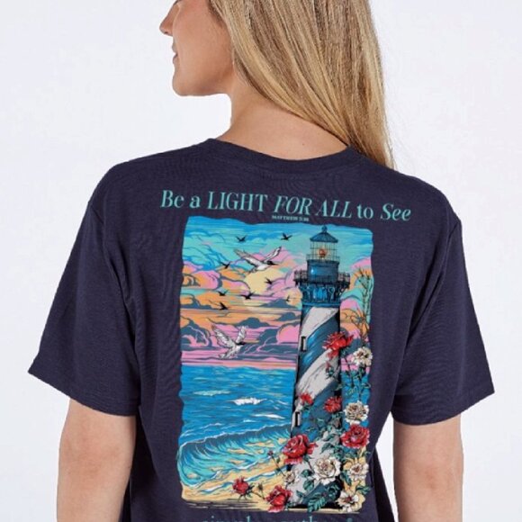 Simply Southern Lighthouse Be A Light For All to See Short Sleeve- NEW Fast Ship - Picture 1 of 6
